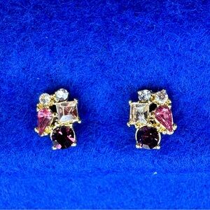 J. Crew Multi-Color Crystal Cluster Stud Earrings
